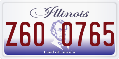 IL license plate Z600765