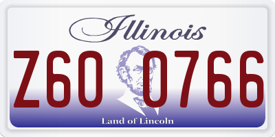 IL license plate Z600766