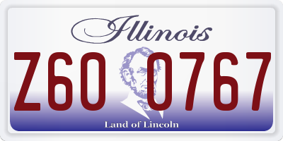 IL license plate Z600767