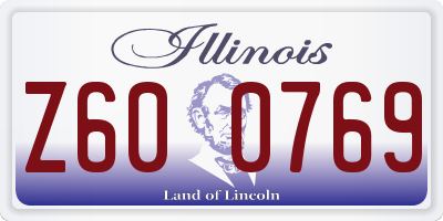 IL license plate Z600769