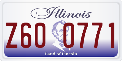 IL license plate Z600771