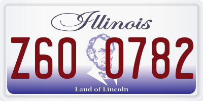 IL license plate Z600782
