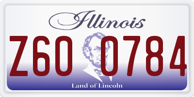IL license plate Z600784