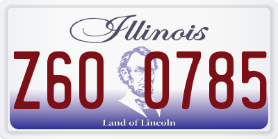 IL license plate Z600785