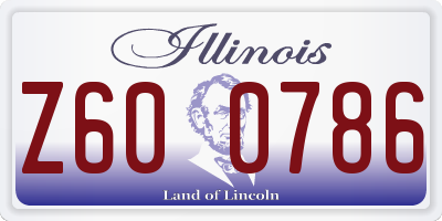 IL license plate Z600786
