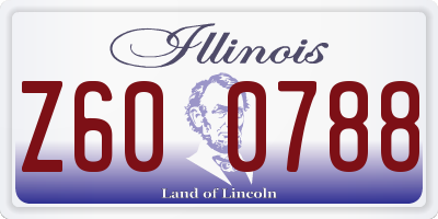 IL license plate Z600788