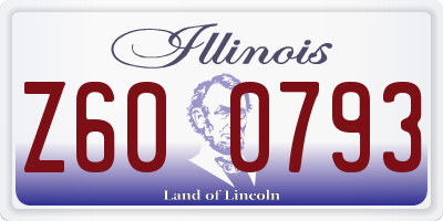 IL license plate Z600793