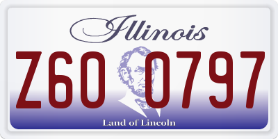 IL license plate Z600797