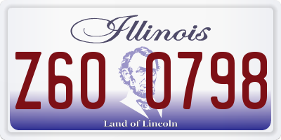 IL license plate Z600798