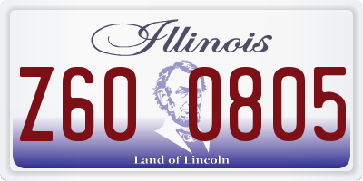 IL license plate Z600805
