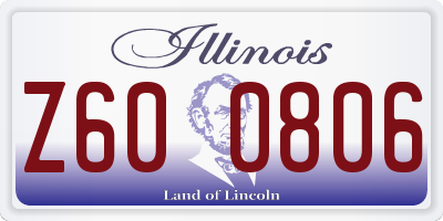 IL license plate Z600806