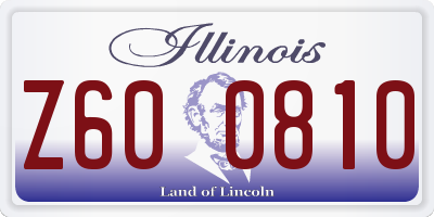 IL license plate Z600810