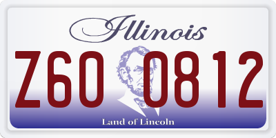 IL license plate Z600812