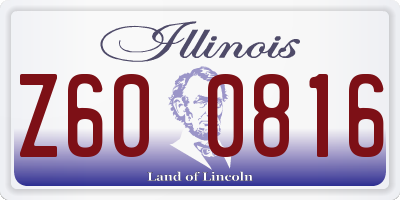 IL license plate Z600816