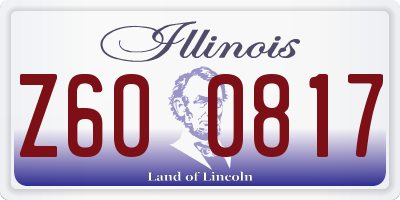 IL license plate Z600817