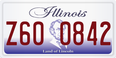 IL license plate Z600842