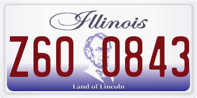 IL license plate Z600843