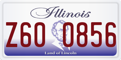 IL license plate Z600856