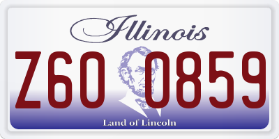 IL license plate Z600859