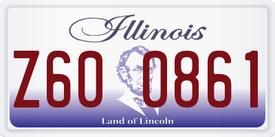 IL license plate Z600861