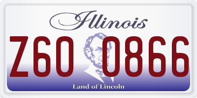 IL license plate Z600866