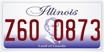 IL license plate Z600873