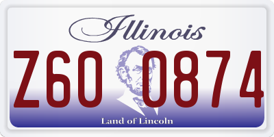 IL license plate Z600874