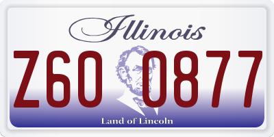 IL license plate Z600877