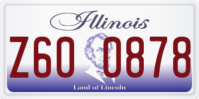 IL license plate Z600878