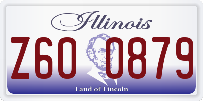 IL license plate Z600879