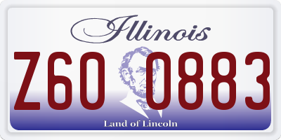 IL license plate Z600883