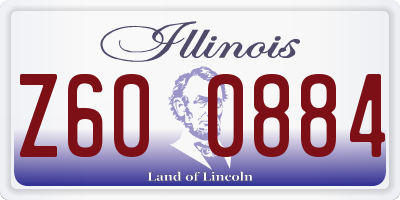IL license plate Z600884