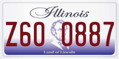 IL license plate Z600887