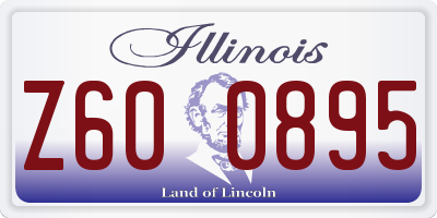 IL license plate Z600895
