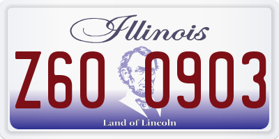 IL license plate Z600903