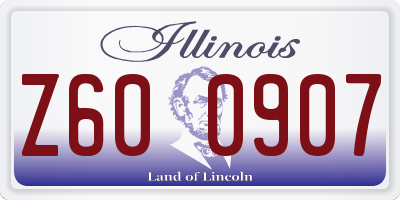 IL license plate Z600907