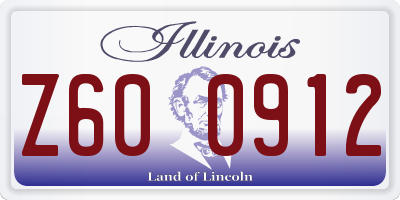 IL license plate Z600912