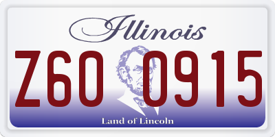 IL license plate Z600915