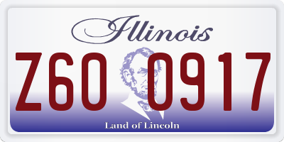 IL license plate Z600917