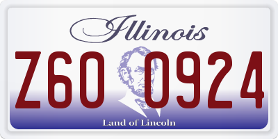 IL license plate Z600924
