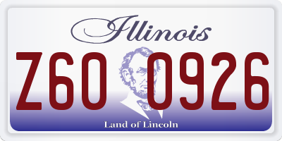 IL license plate Z600926