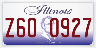 IL license plate Z600927