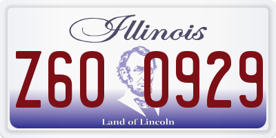 IL license plate Z600929