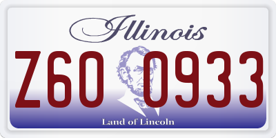 IL license plate Z600933