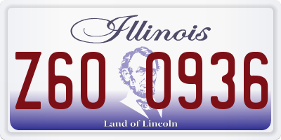 IL license plate Z600936
