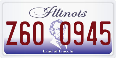 IL license plate Z600945