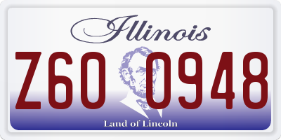 IL license plate Z600948