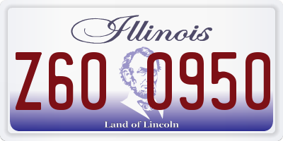 IL license plate Z600950