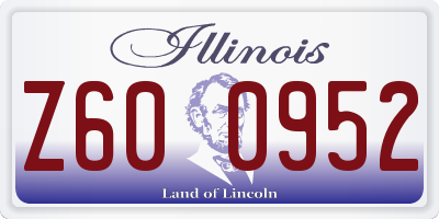 IL license plate Z600952
