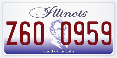 IL license plate Z600959